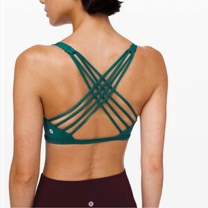 LULULEMON Free To Be Bra Wild Emerald Green Strappy Sports Bra